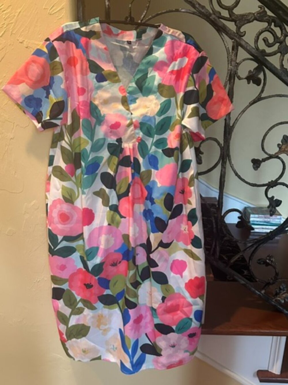 Floral V-Neck Midi Dress